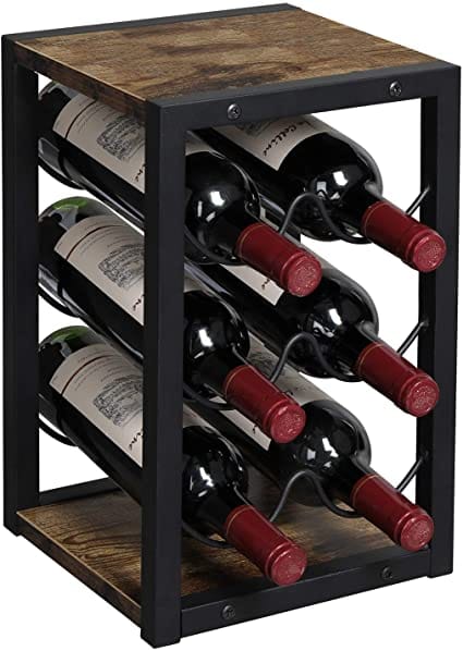 Porte-bouteille Décoratif Pompier Sur échelle - Design Original, Couleur Gris, Idée Cadeau Déco Murale
